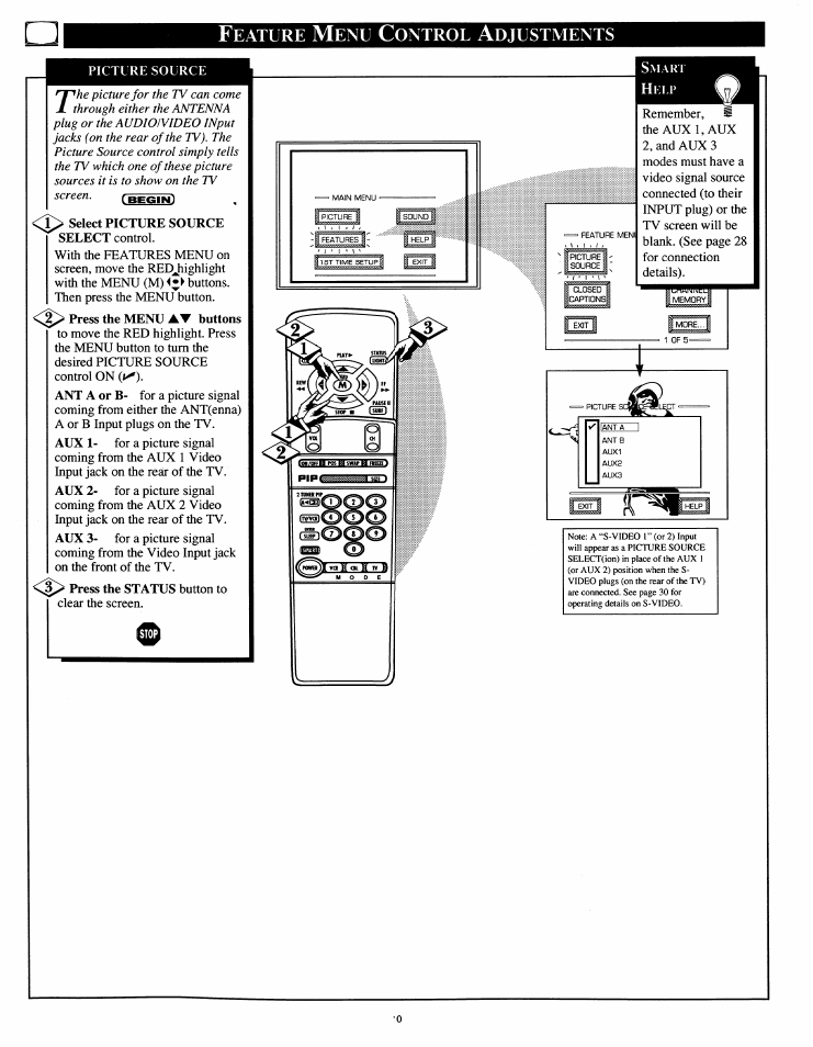 Eature, Ontrou, Djustments | Philips 54XP43C/37 User Manual | Page 10 / 56