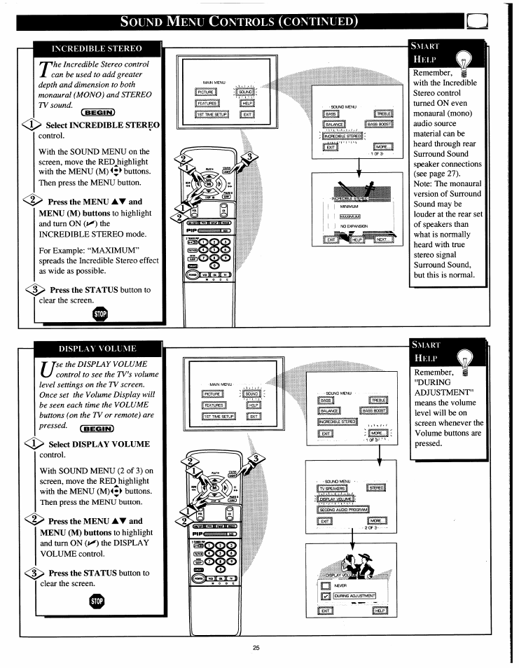 Ound, Ontrols, Continued | Philips 54XP43C/37 User Manual | Page 25 / 56