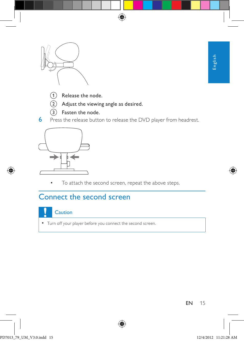 Connect the second screen | Philips PD7013/79 User Manual | Page 15 / 27