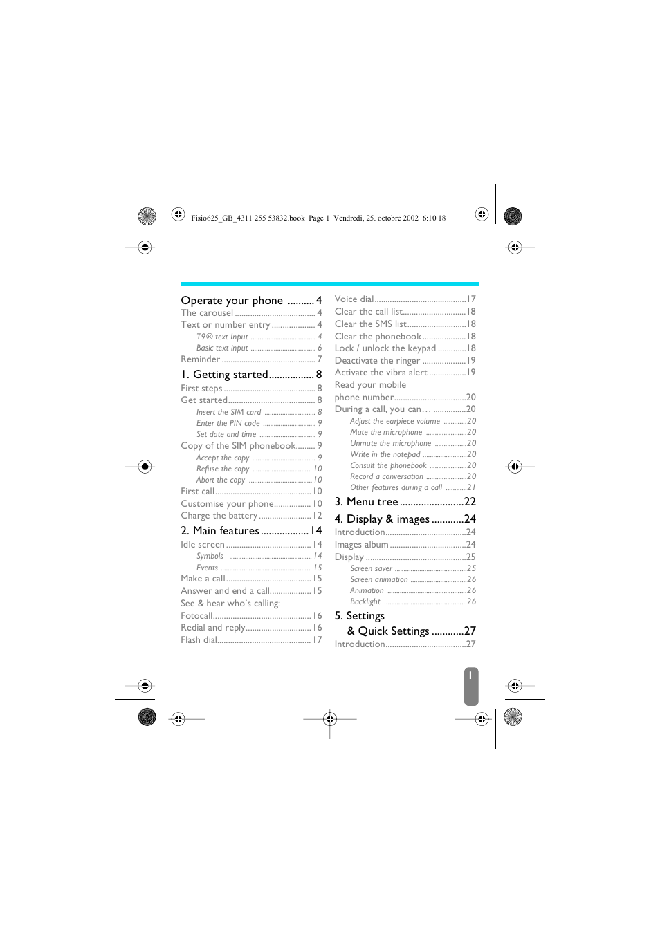 Philips Fisio 625 User Manual | Page 3 / 92