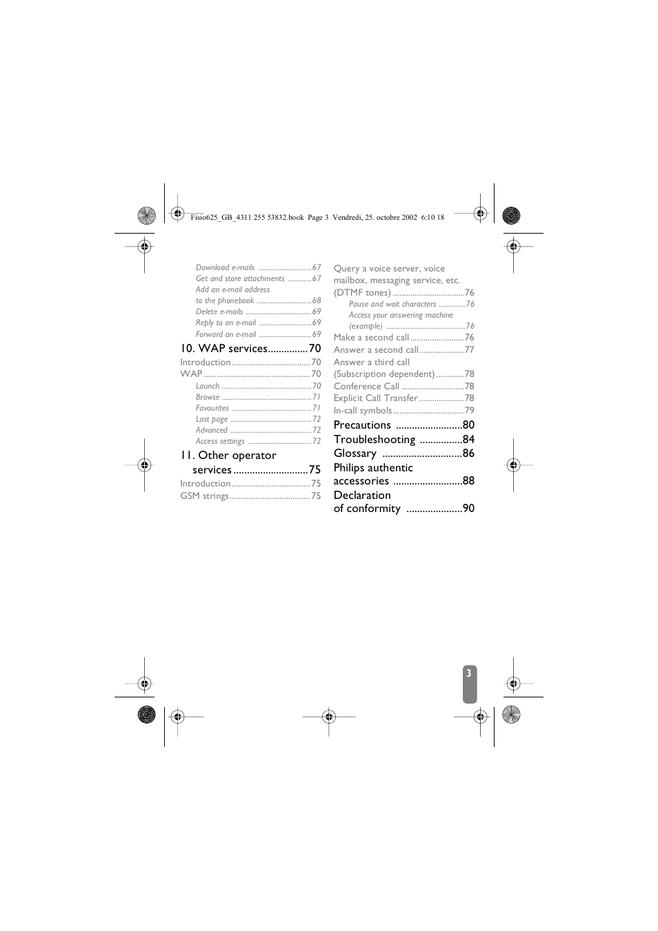 Philips Fisio 625 User Manual | Page 5 / 92
