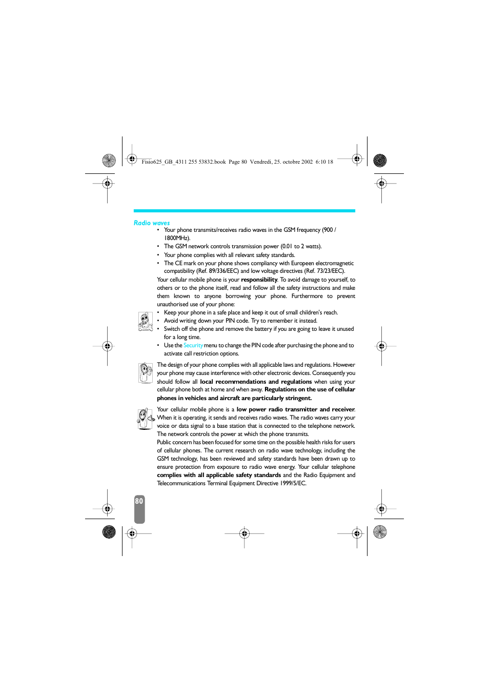 Precautions | Philips Fisio 625 User Manual | Page 82 / 92