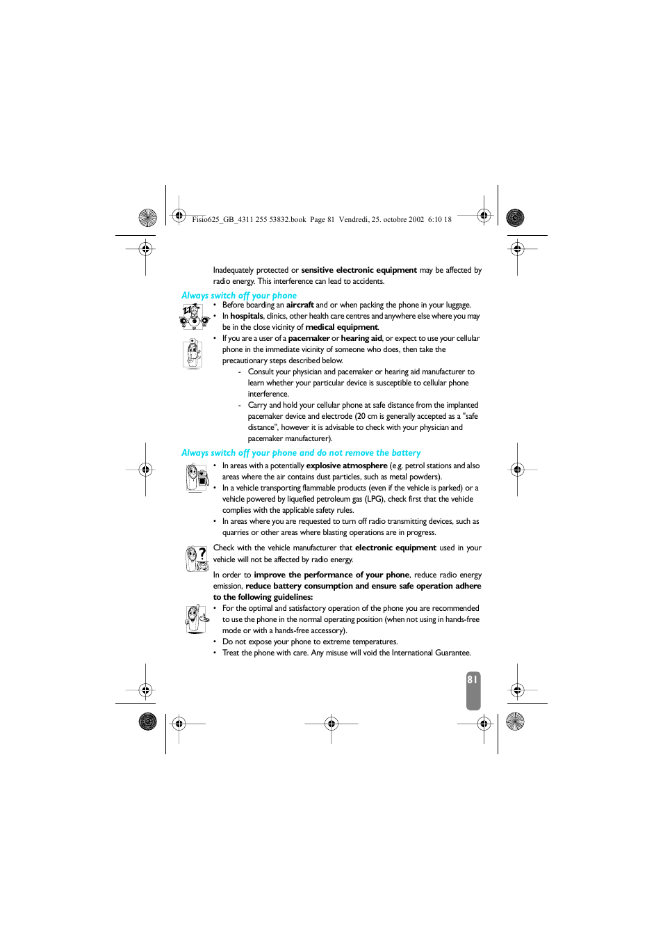 Philips Fisio 625 User Manual | Page 83 / 92
