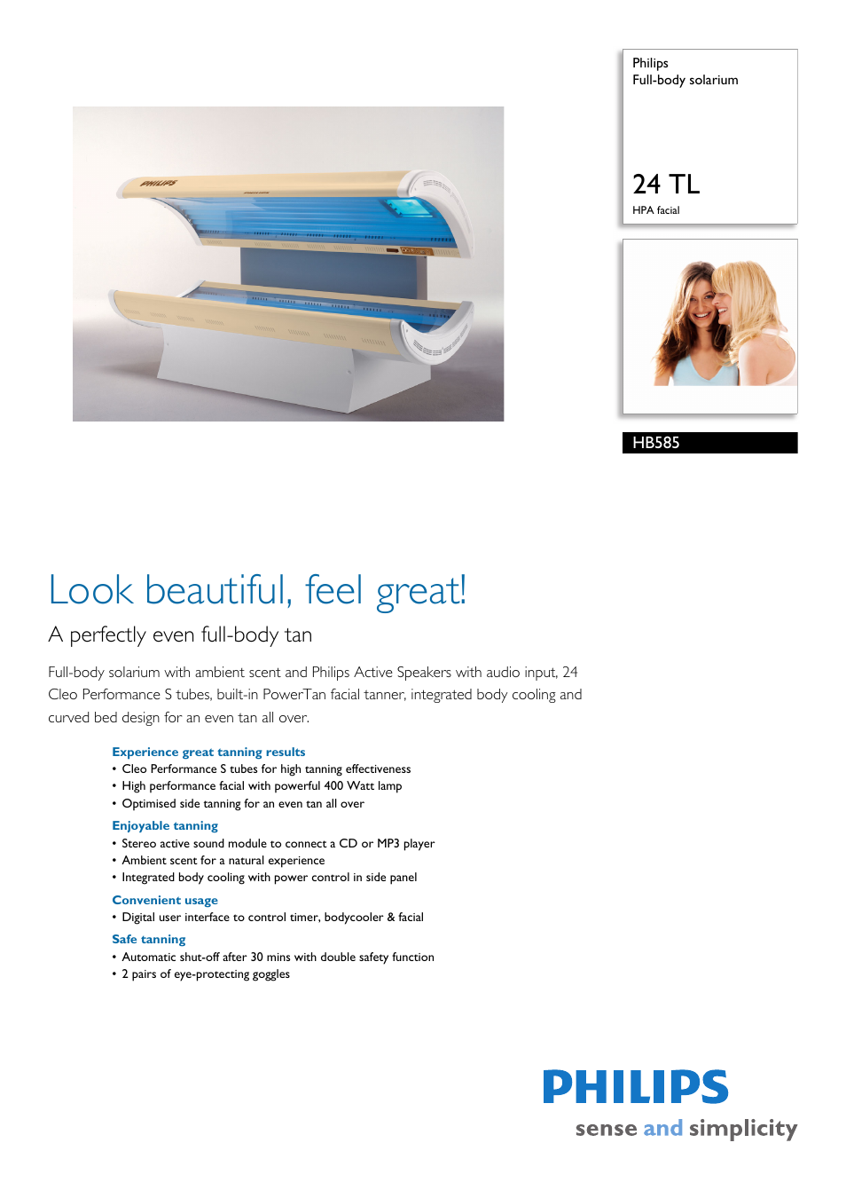 Philips HB585 User Manual | 2 pages