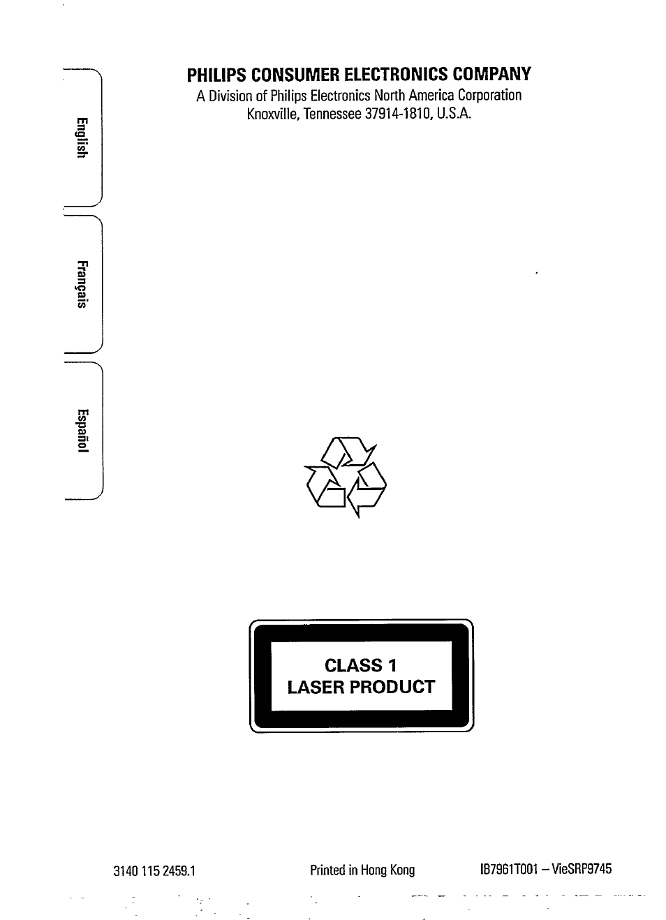 Philips consumer electronics company | Philips MAGNAVOX AZ 1200/04 User Manual | Page 20 / 20