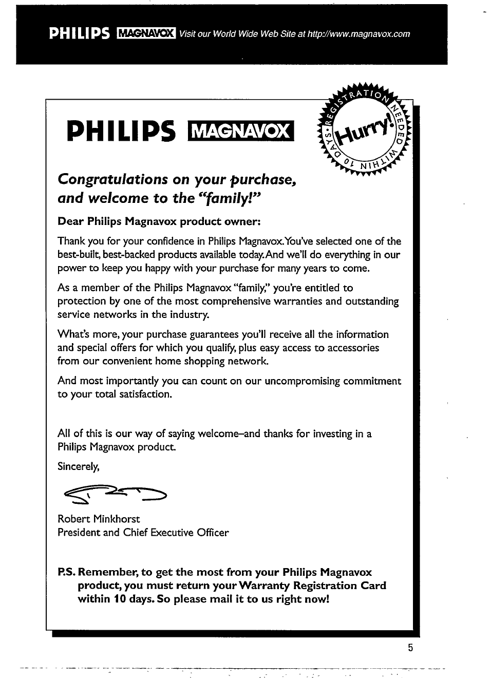 Philips, Magnayox | Philips MAGNAVOX AZ 1200/04 User Manual | Page 5 / 20