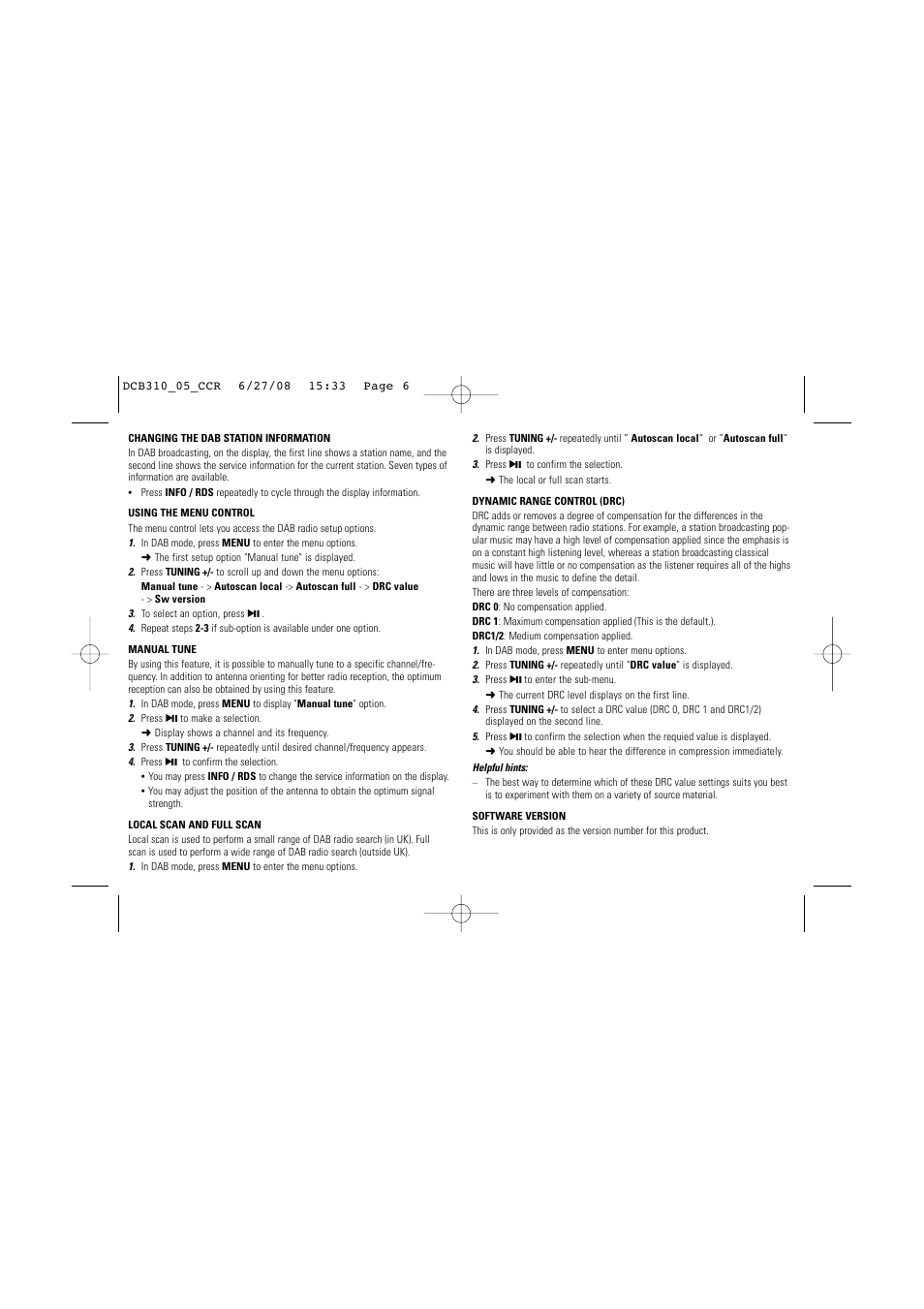 Philips dcb310 User Manual | Page 6 / 11