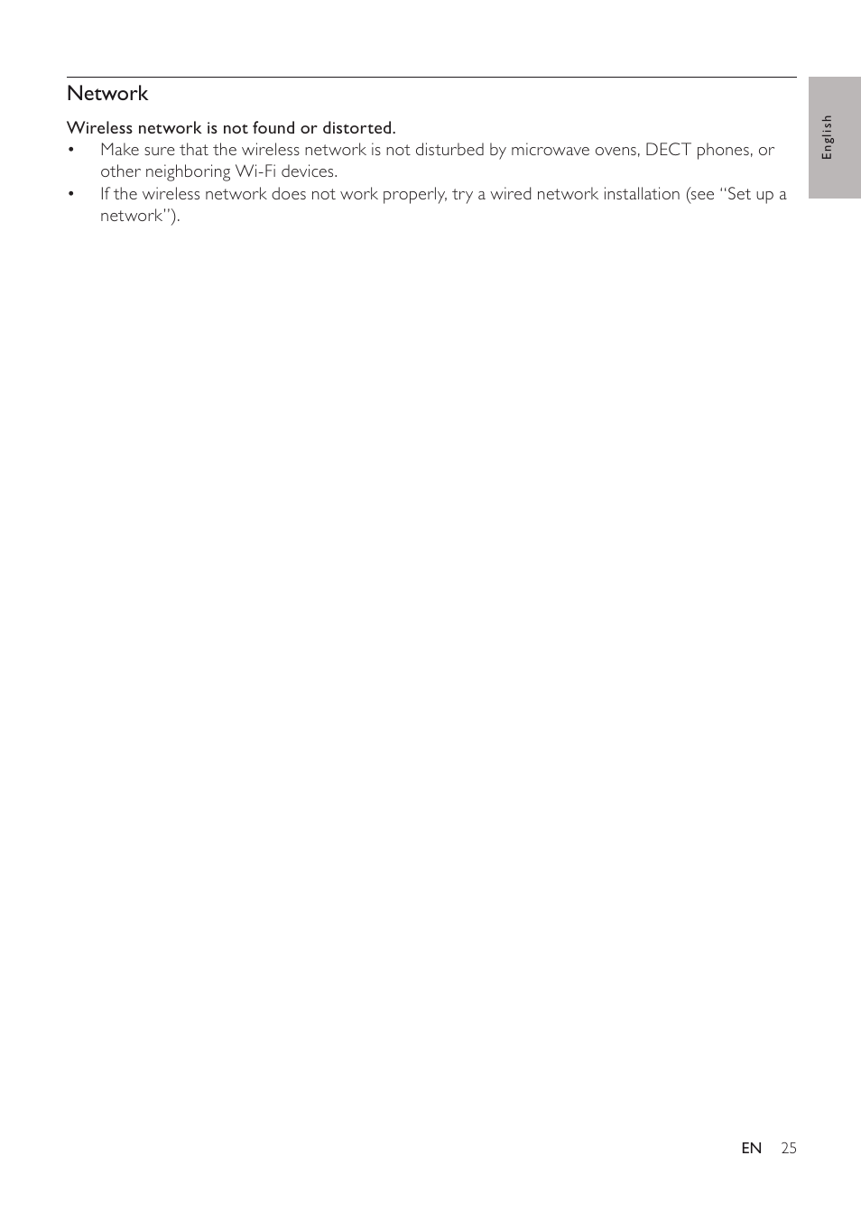 Network | Philips EN BDP3200 User Manual | Page 25 / 55