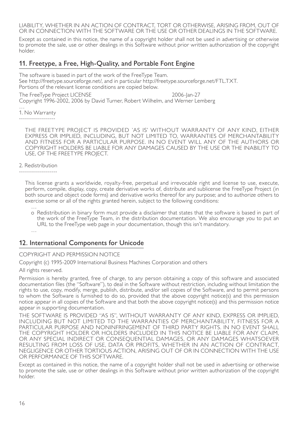 International components for unicode | Philips EN BDP3200 User Manual | Page 48 / 55