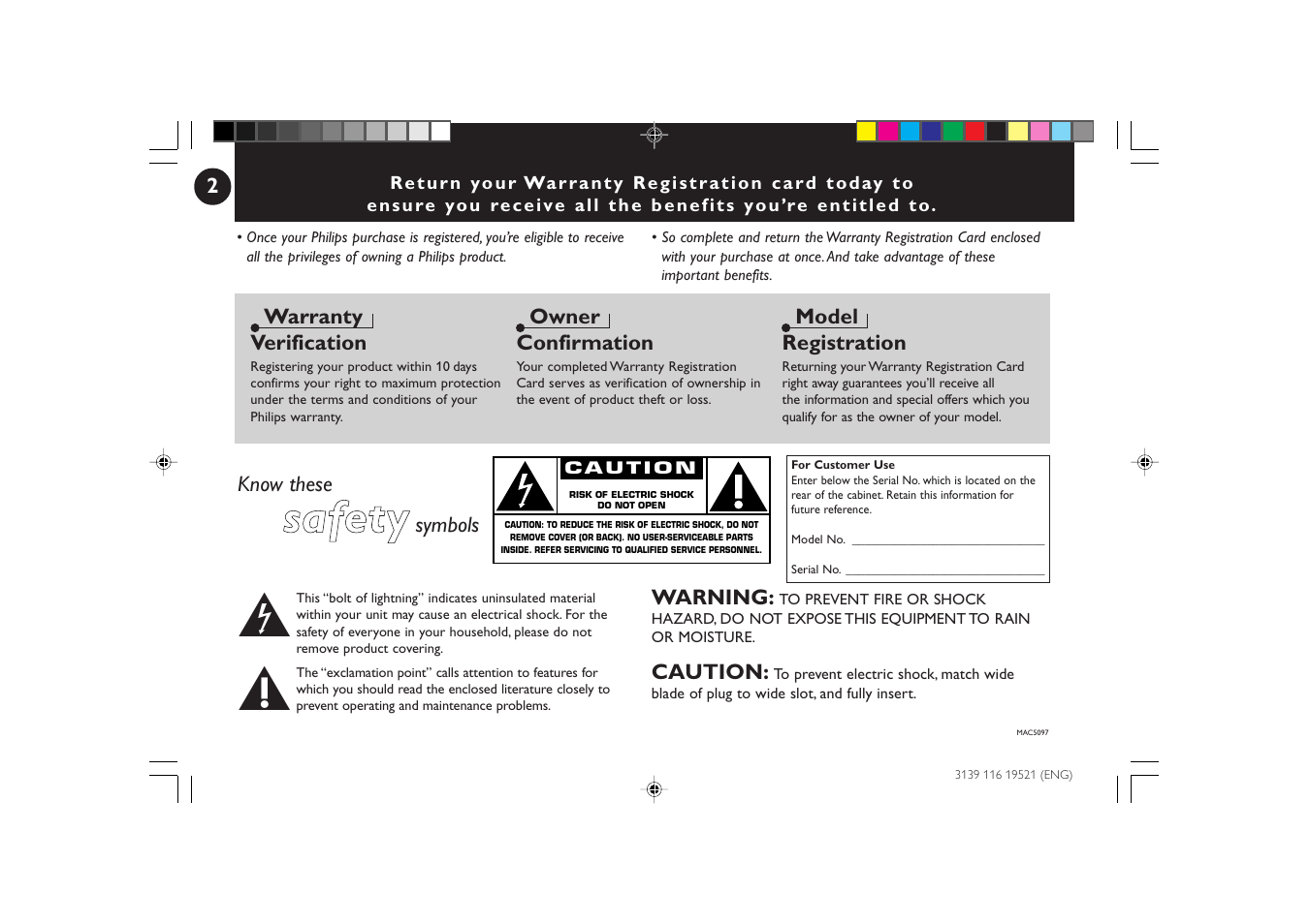 Ssa affe etty y | Philips FW-C72 User Manual | Page 2 / 29