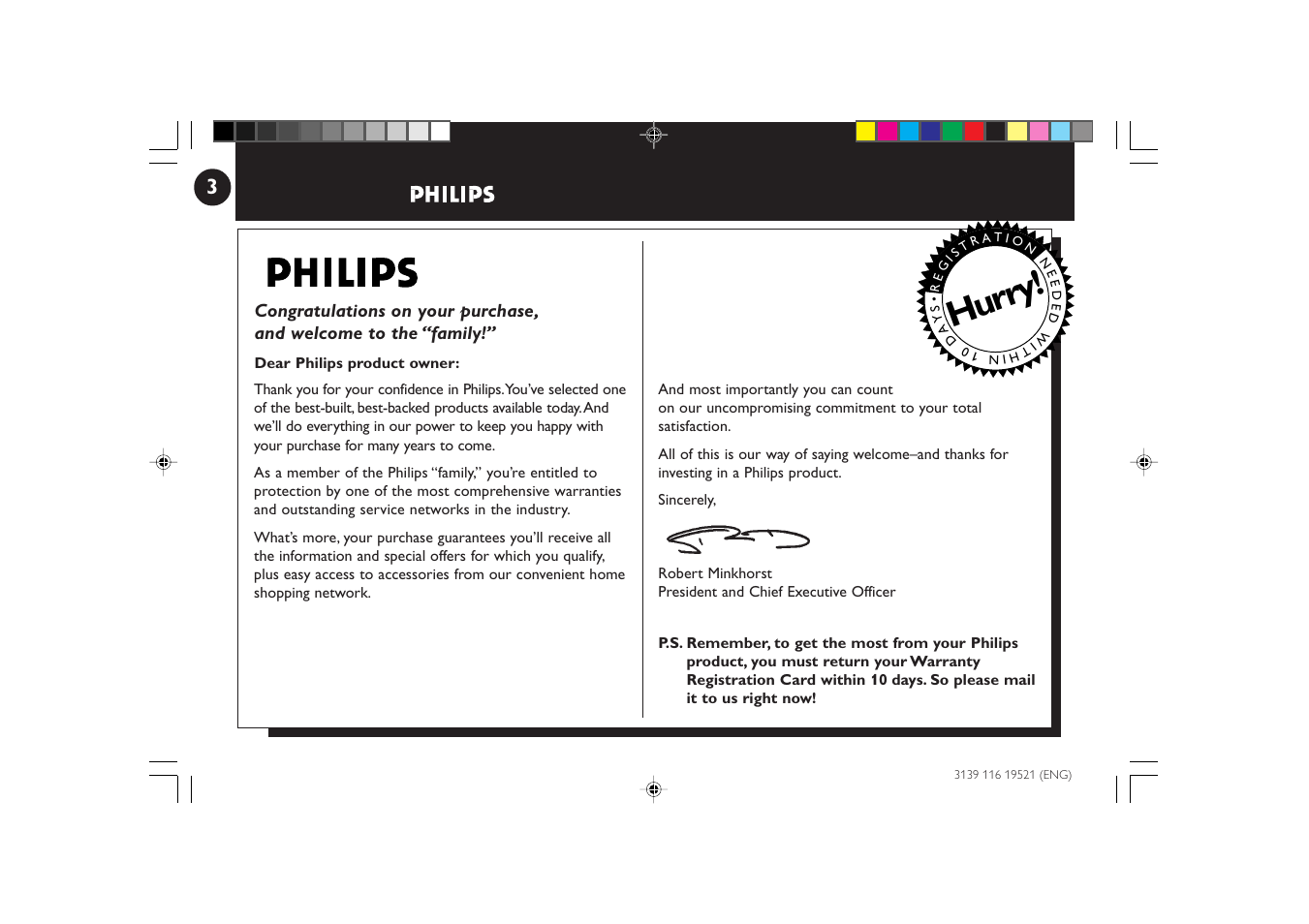 Hurry | Philips FW-C72 User Manual | Page 3 / 29