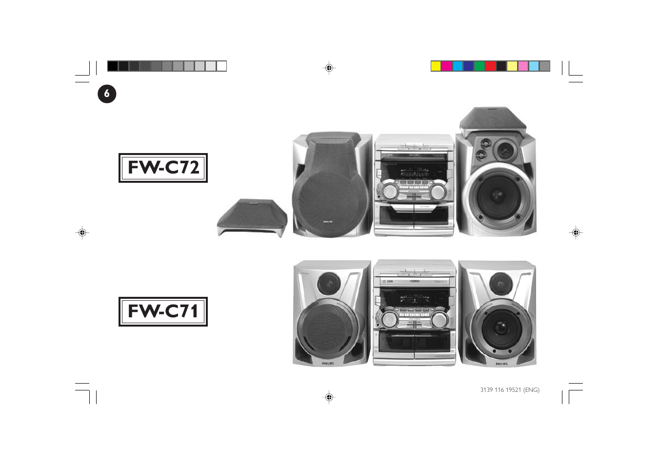 Fw-c71 fw-c72 | Philips FW-C72 User Manual | Page 6 / 29