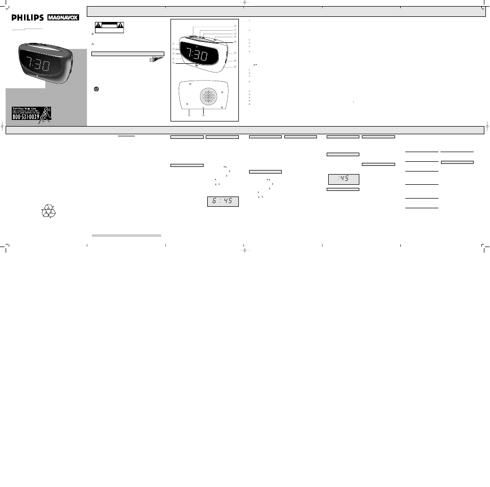 Philips XP AJ 3380 User Manual | 2 pages