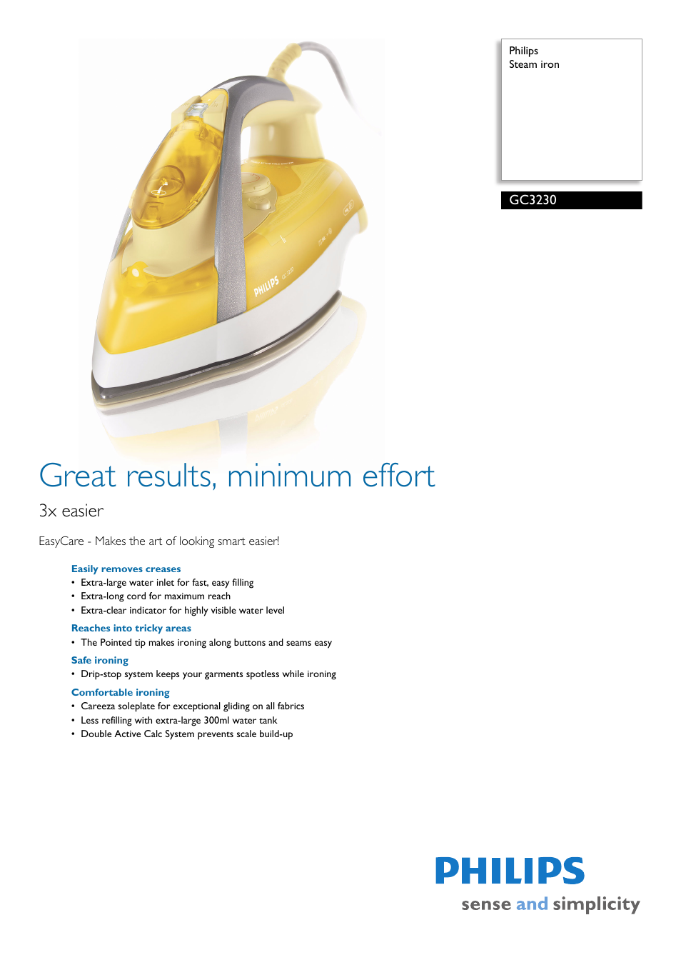 Philips GC3230  EN User Manual | 2 pages