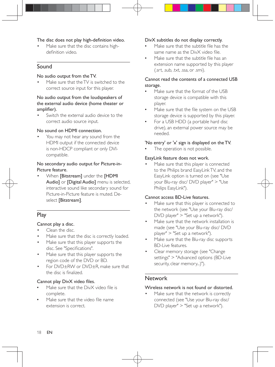 Philips BDP2900 User Manual | Page 18 / 25