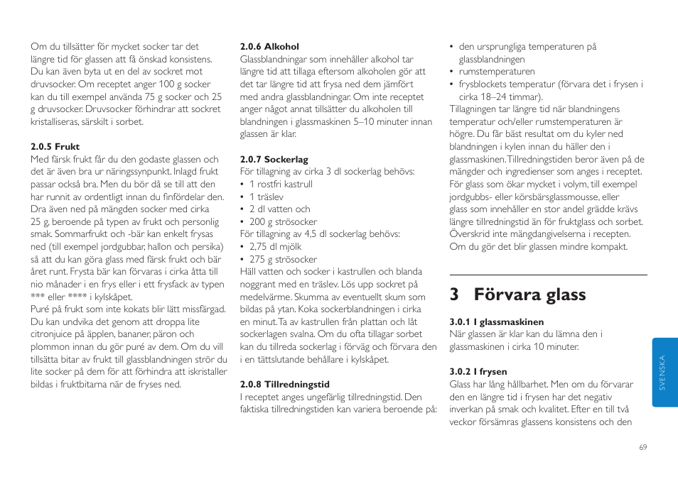 3 förvara glass | Philips HR2305 User Manual | Page 69 / 84