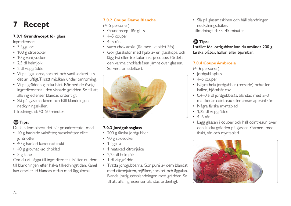 7 recept | Philips HR2305 User Manual | Page 72 / 84