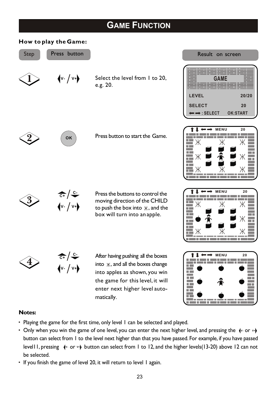 Unction | Philips 14PT2110 User Manual | Page 23 / 28