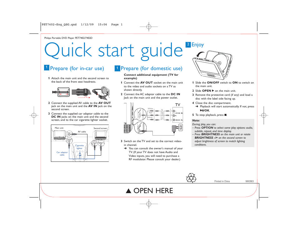 Philips PET7402 User Manual | 1 page