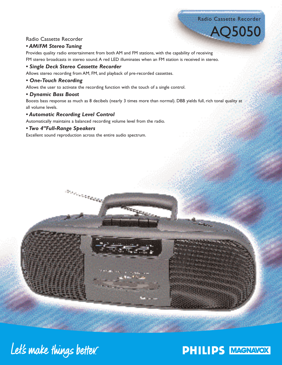 Philips AQ5050 User Manual | 2 pages