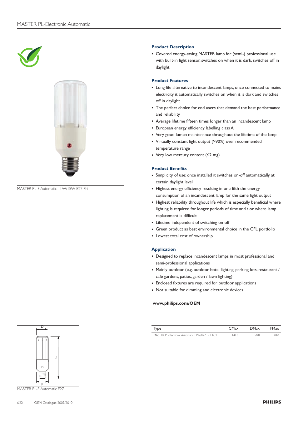 Master pl-electronic automatic | Philips Compact Fluorescent Lamp User Manual | Page 23 / 42