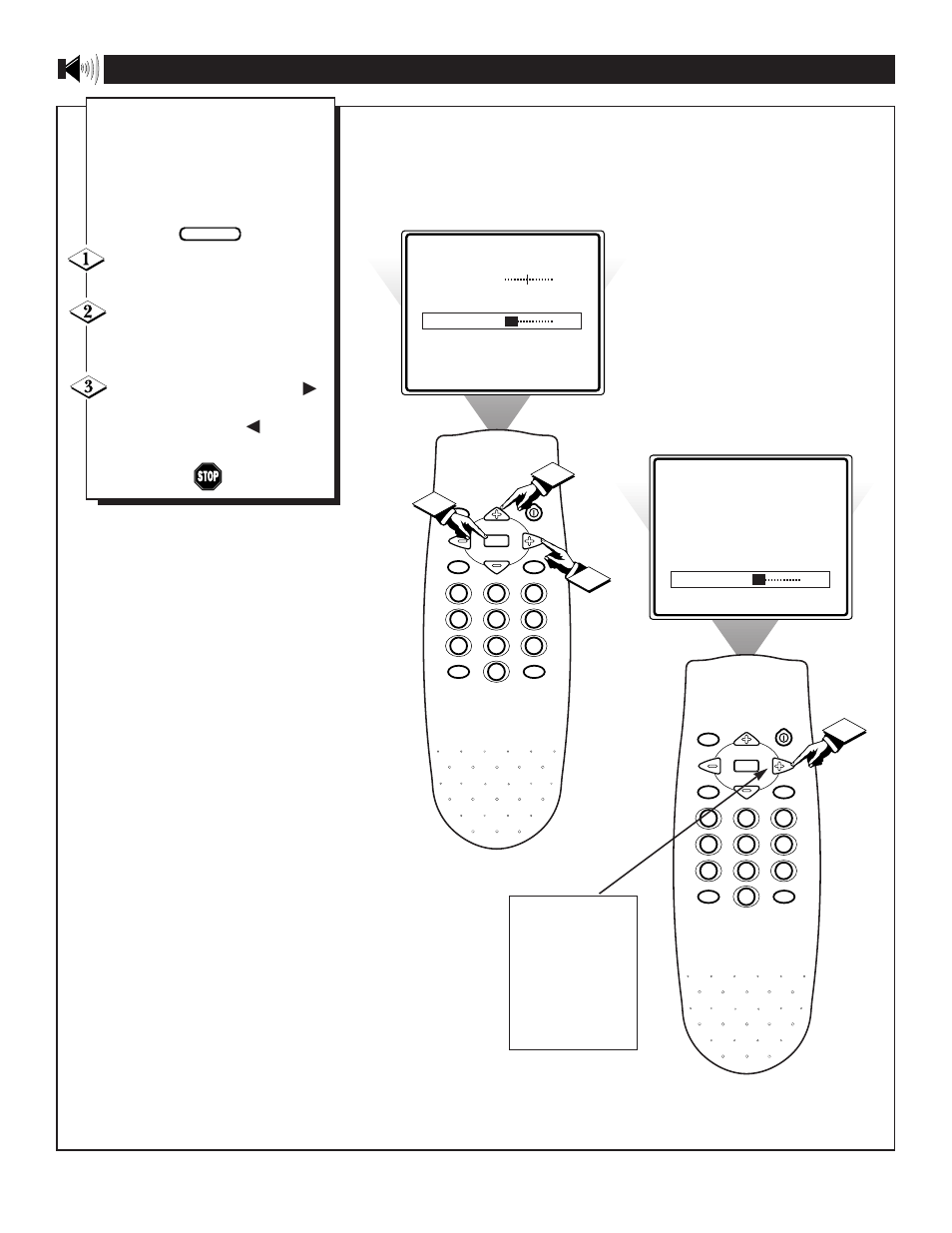 Tv v, Sing the, Olume | Ontrol | Philips TS2546C1 User Manual | Page 18 / 32