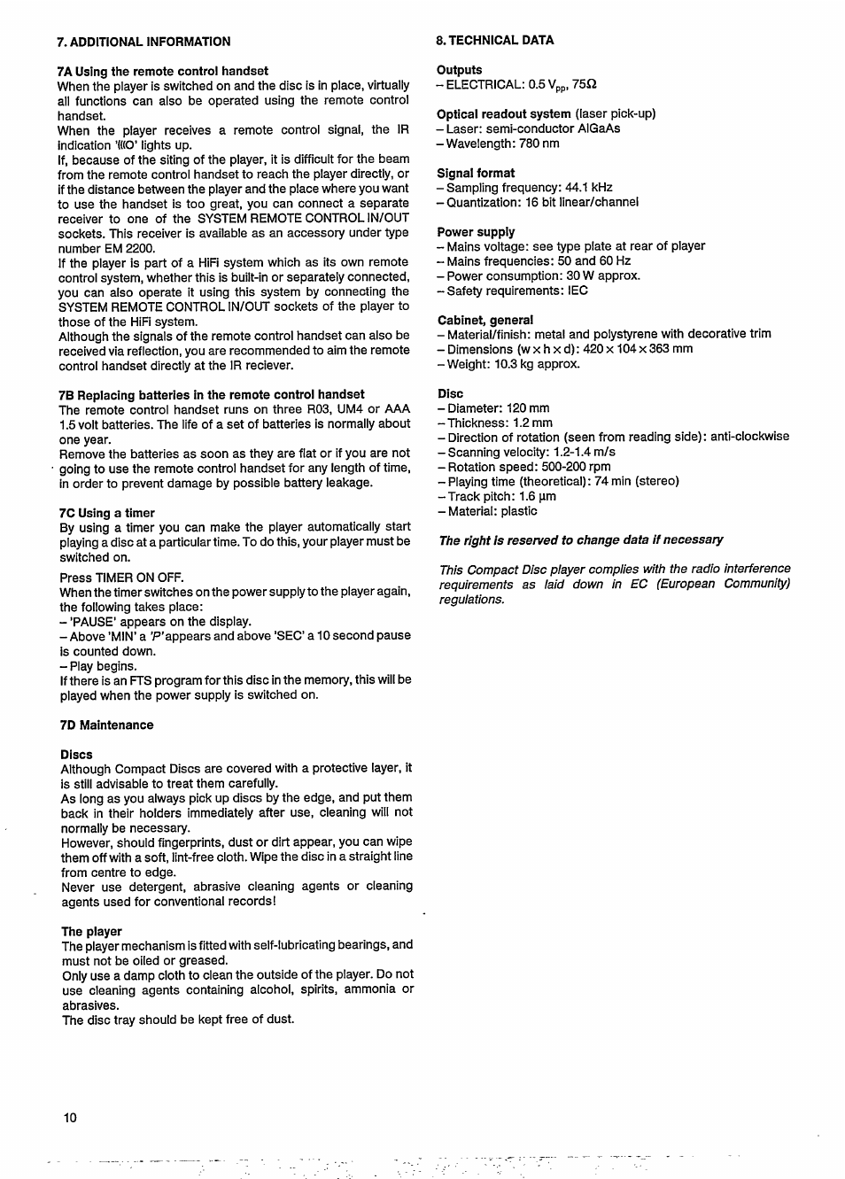 Philips CDD 882 User Manual | Page 12 / 19