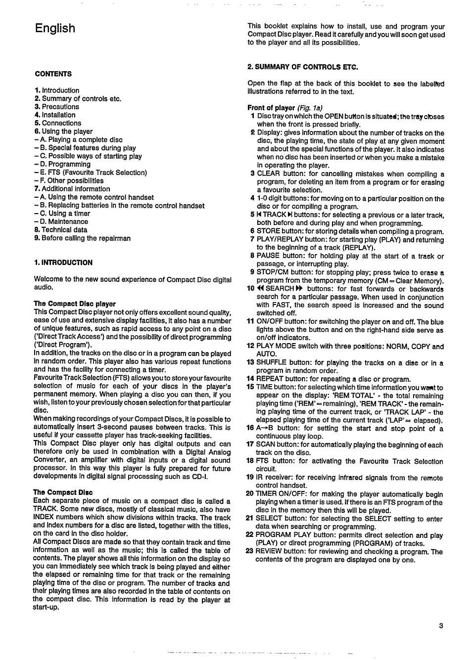 English | Philips CDD 882 User Manual | Page 5 / 19