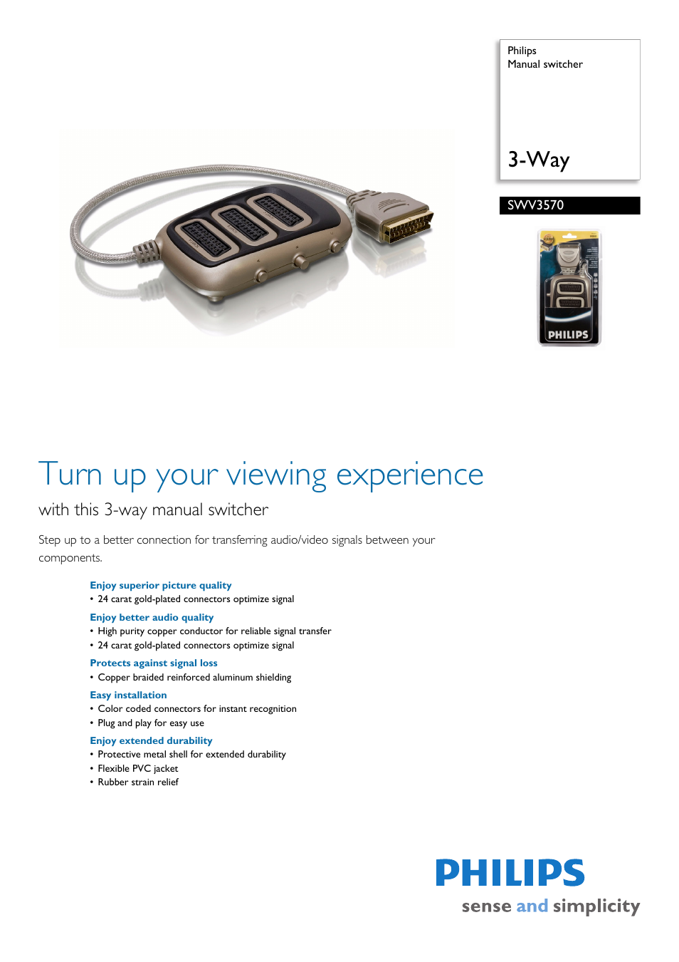 Philips SWV3570 User Manual | 2 pages