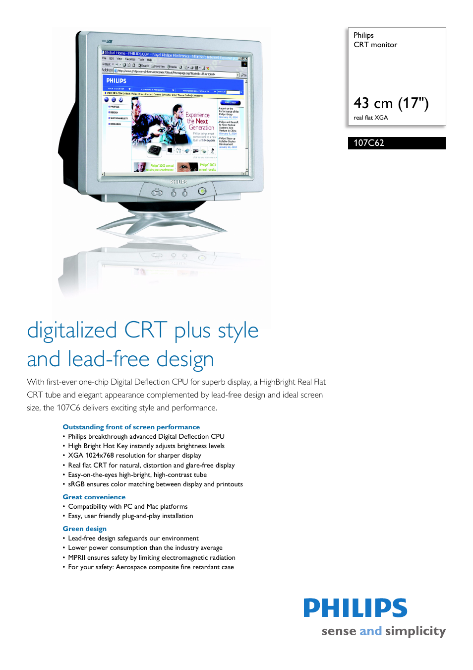 Philips 107C62 User Manual | 3 pages