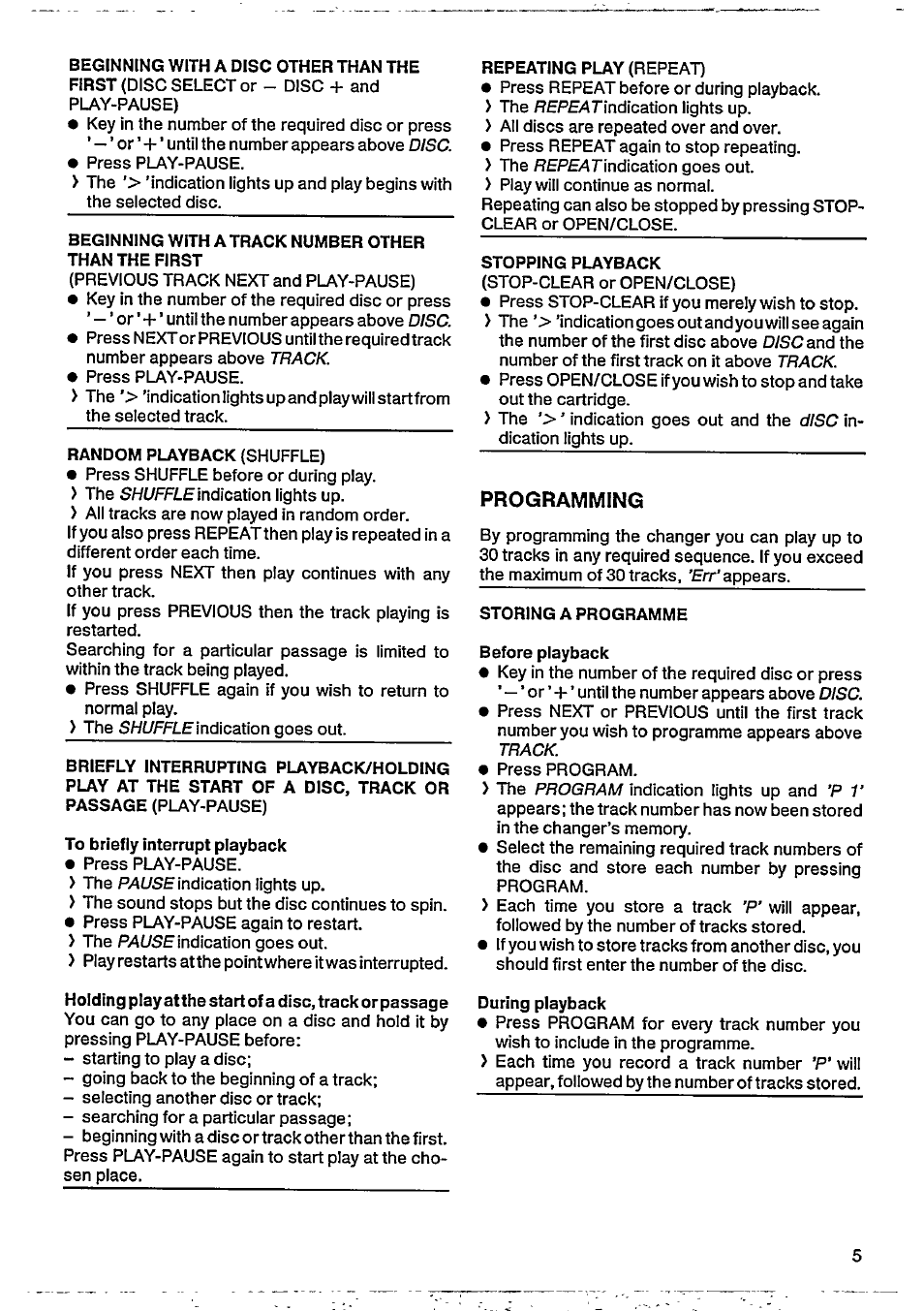 Philips CDC 486 User Manual | Page 5 / 10