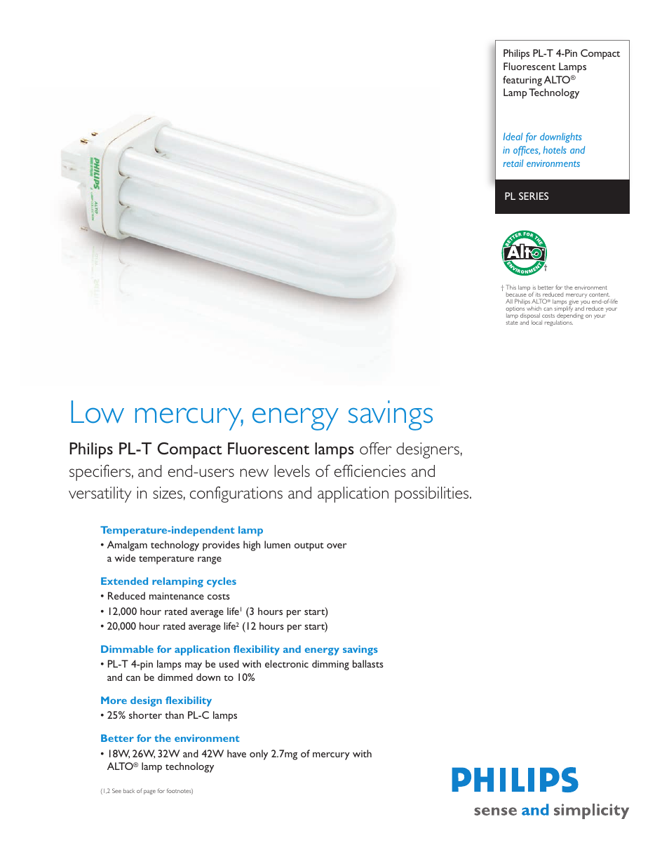 Philips PL Series User Manual | 2 pages