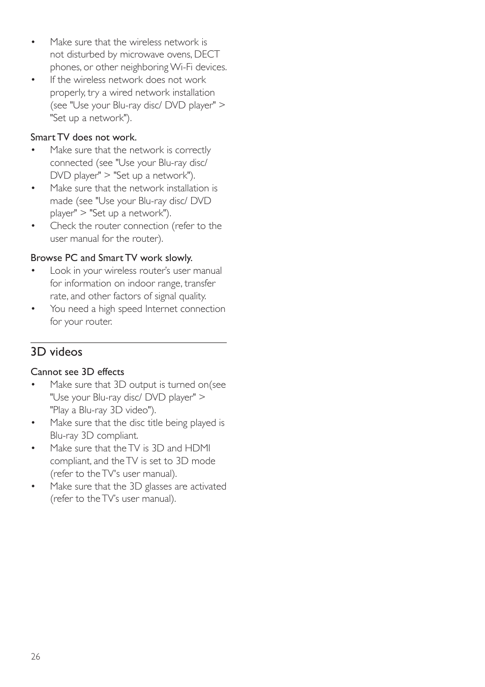 3d videos | Philips BDP7700 User Manual | Page 26 / 30