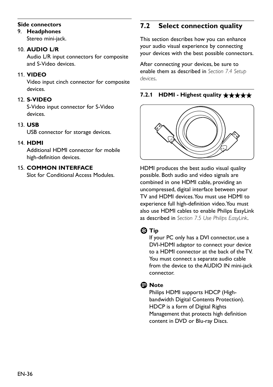 2 select connection quality, 7�2 select connection quality | Philips Remote Starter User Manual | Page 38 / 56