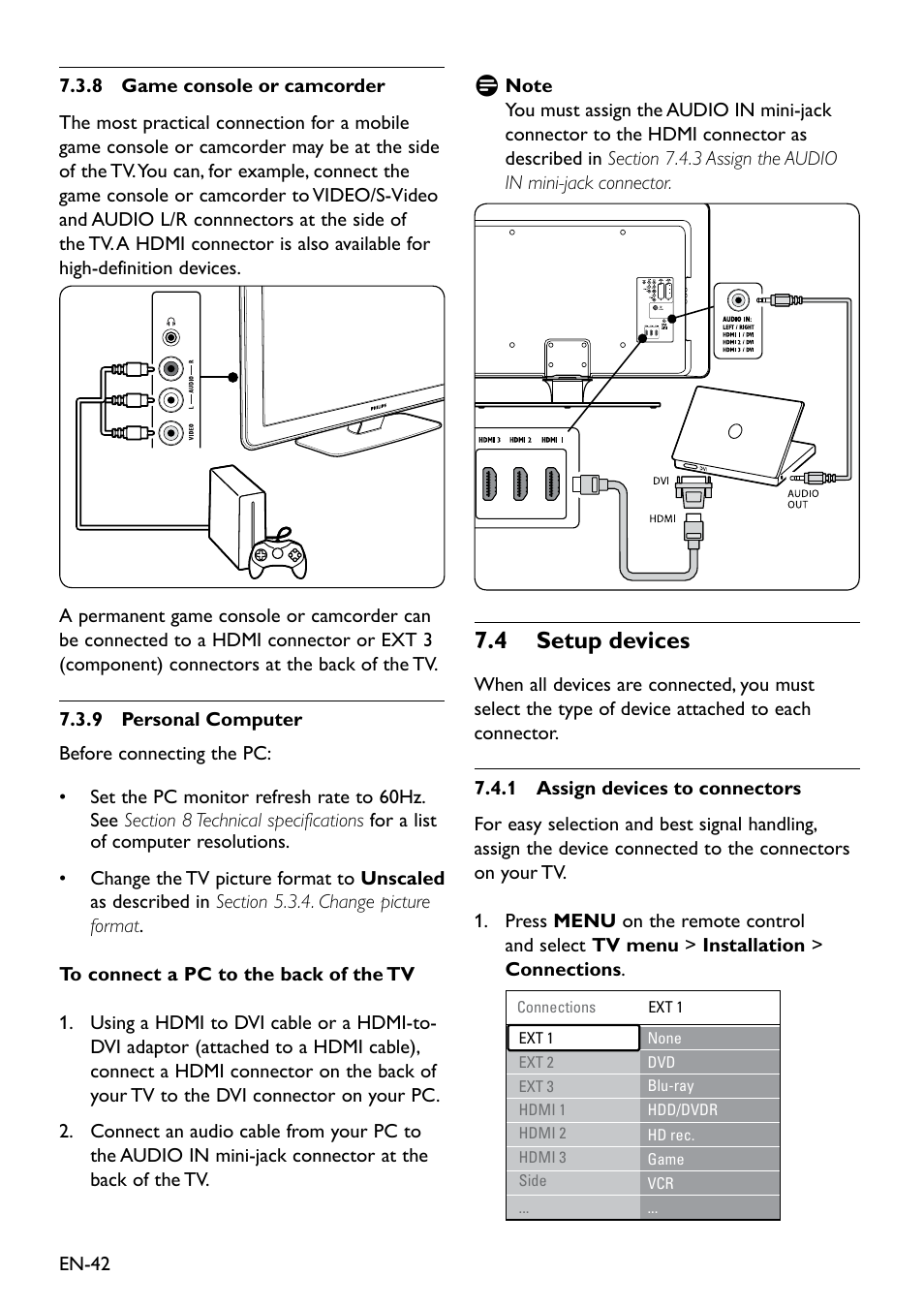 4 setup devices, 4 setup devices, 7�4 setup devices | Philips Remote Starter User Manual | Page 44 / 56