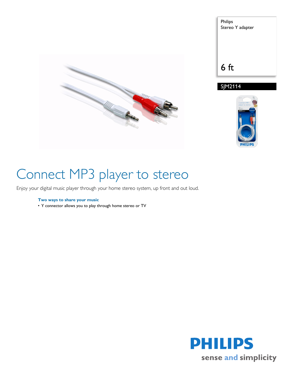 Philips SJM2114 User Manual | 2 pages