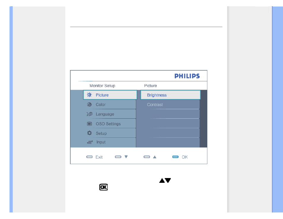 On-screen display | Philips 170V8 User Manual | Page 71 / 109