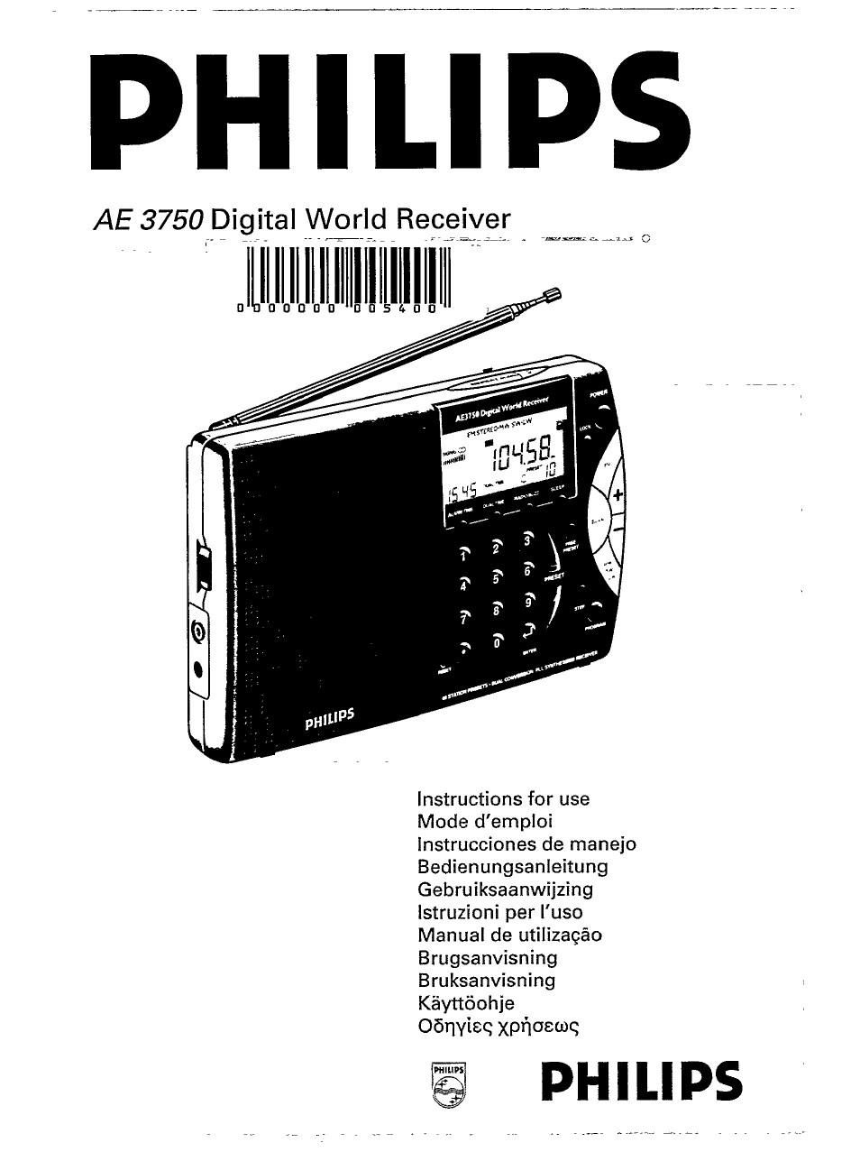 Philips AE 3750 User Manual | 13 pages