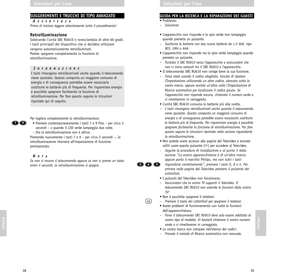 Philips RU610/00 User Manual | Page 20 / 30