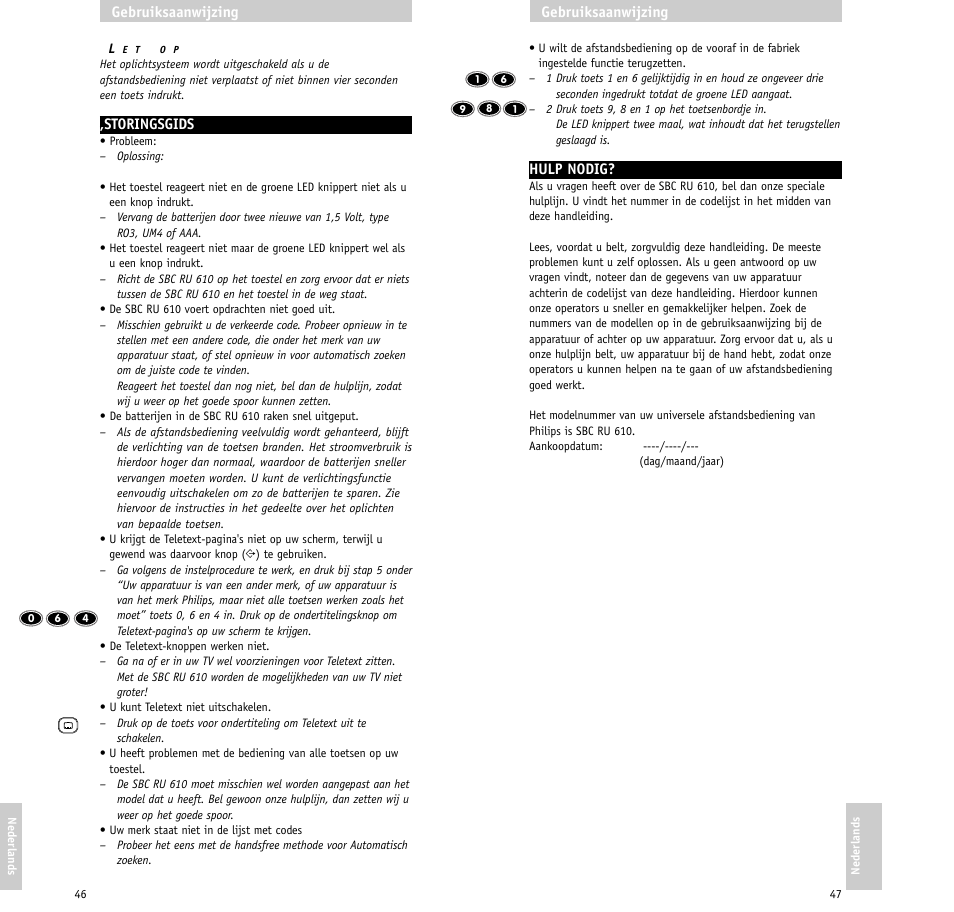 Philips RU610/00 User Manual | Page 24 / 30