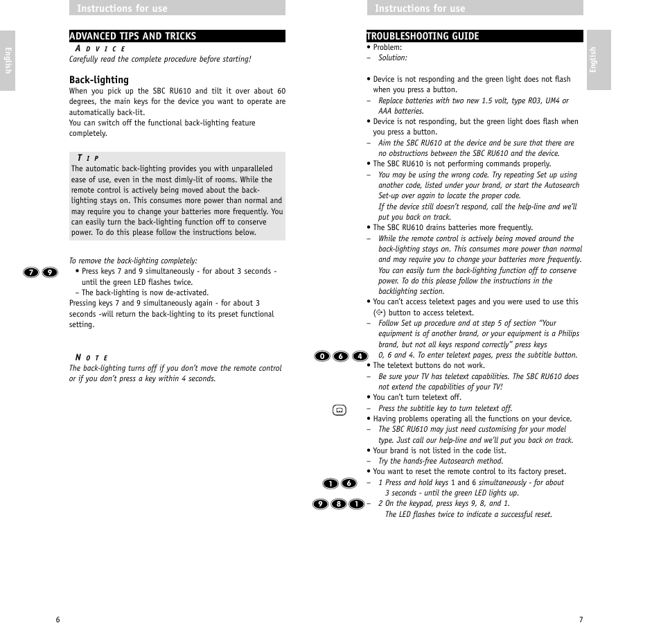 Philips RU610/00 User Manual | Page 4 / 30