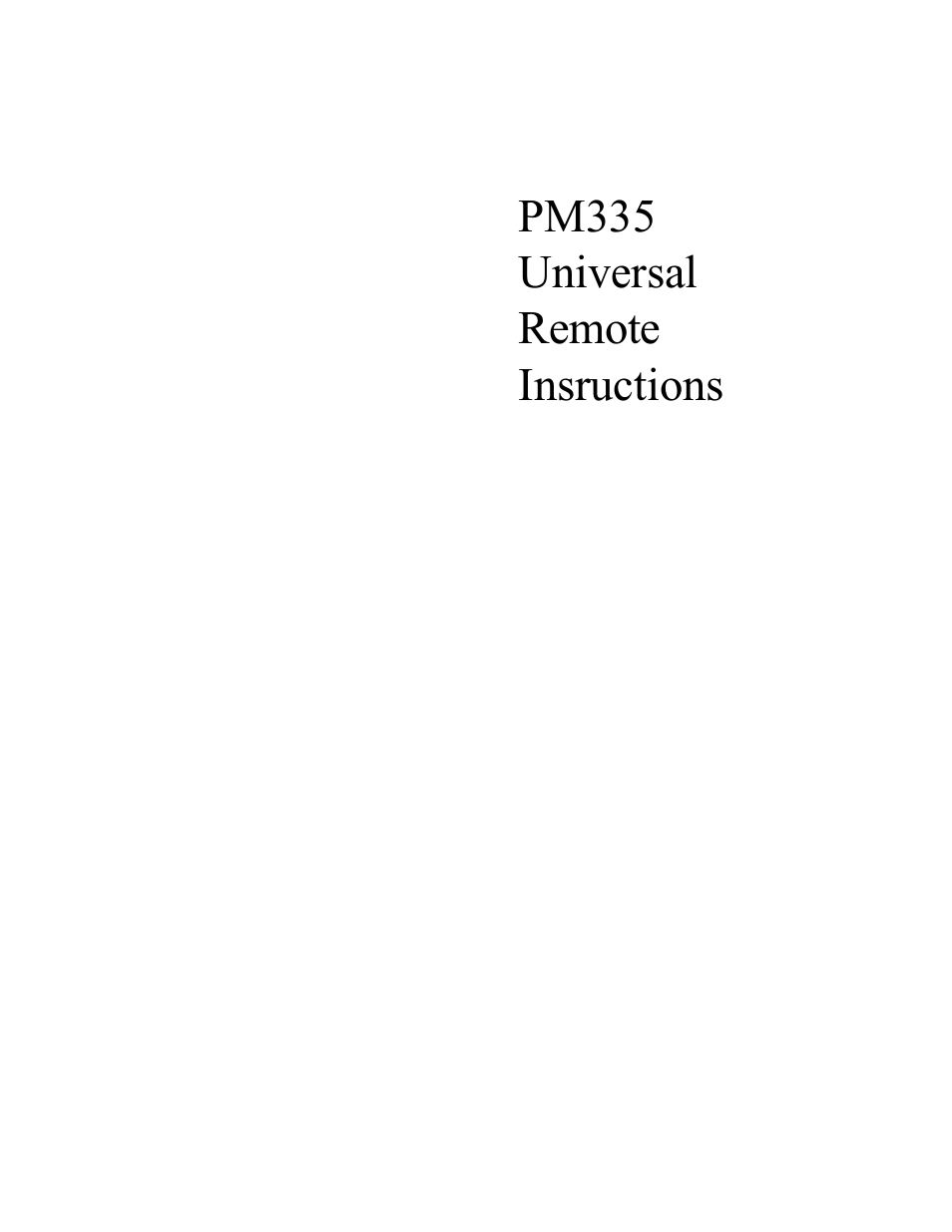 Philips PM335 User Manual | 11 pages