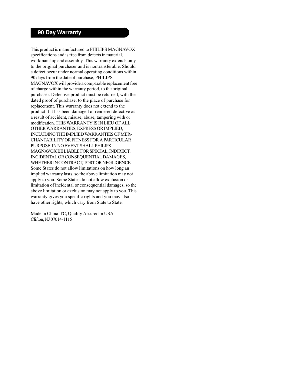 Philips PM335 User Manual | Page 11 / 11