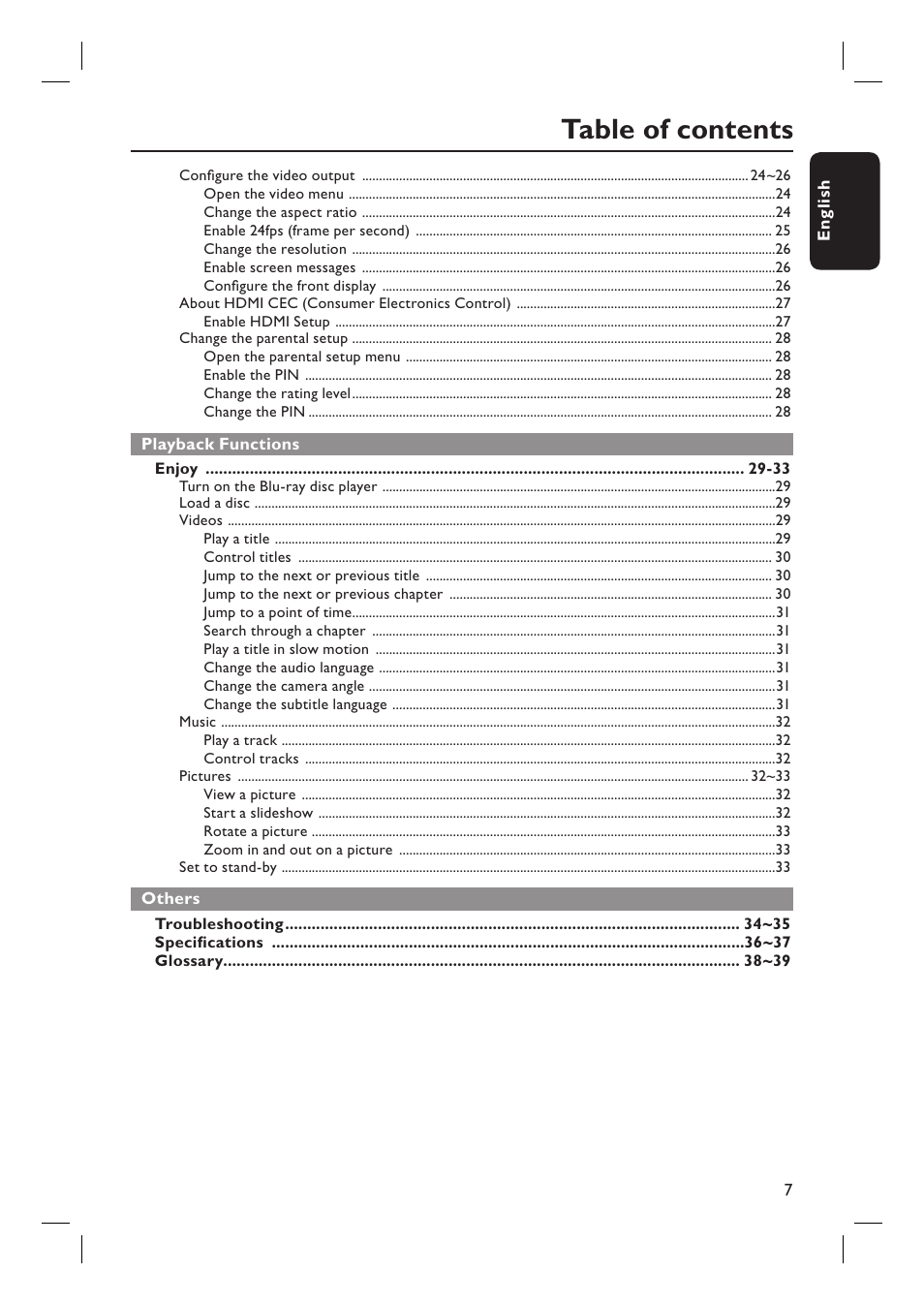 Philips BDP7100 User Manual | Page 7 / 40