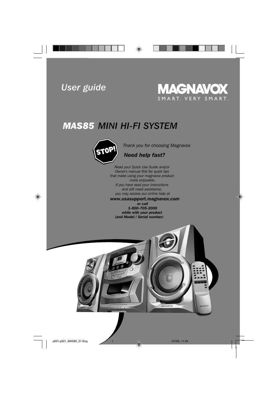 Philips MAS85 User Manual | 21 pages