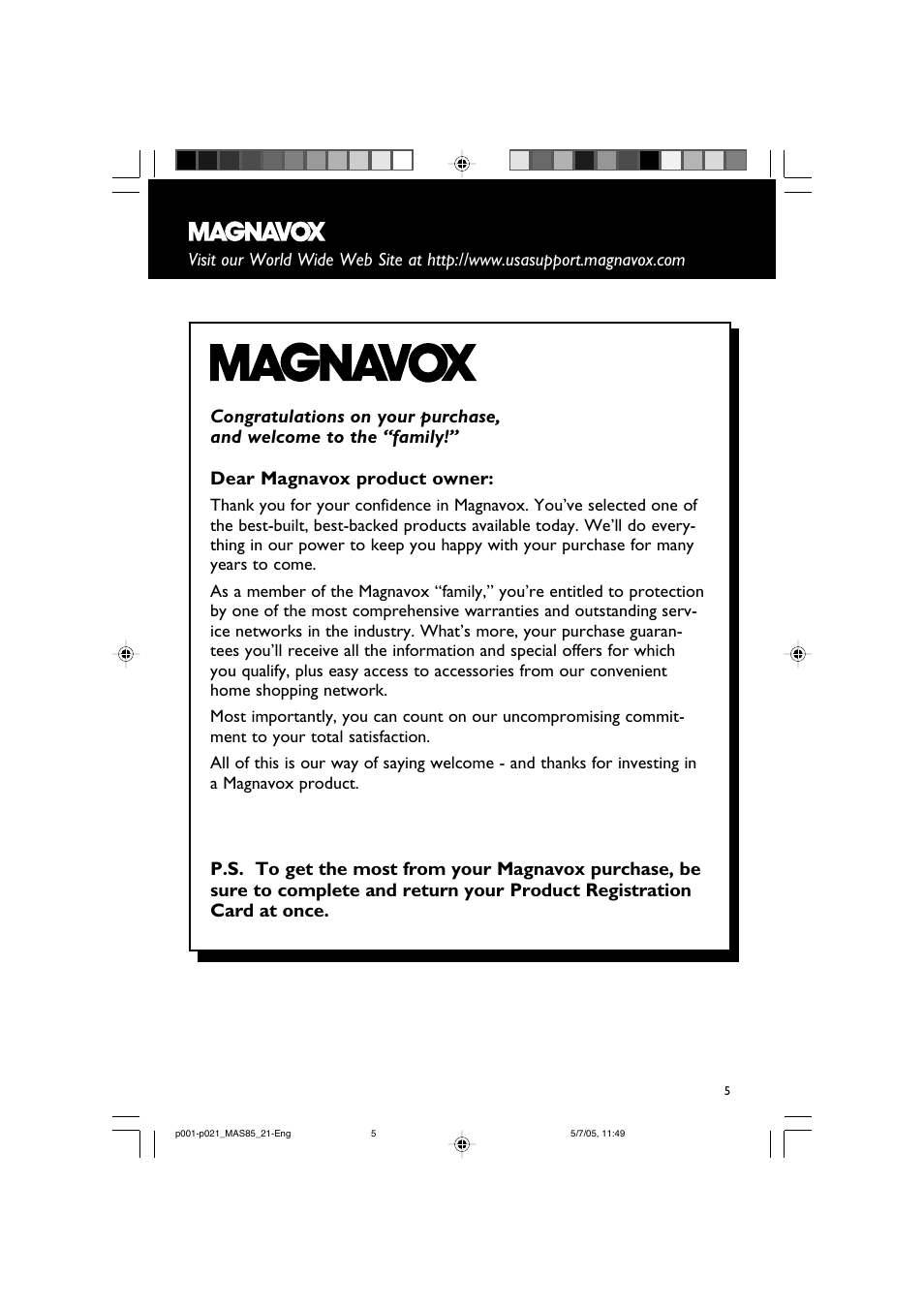Philips MAS85 User Manual | Page 5 / 21