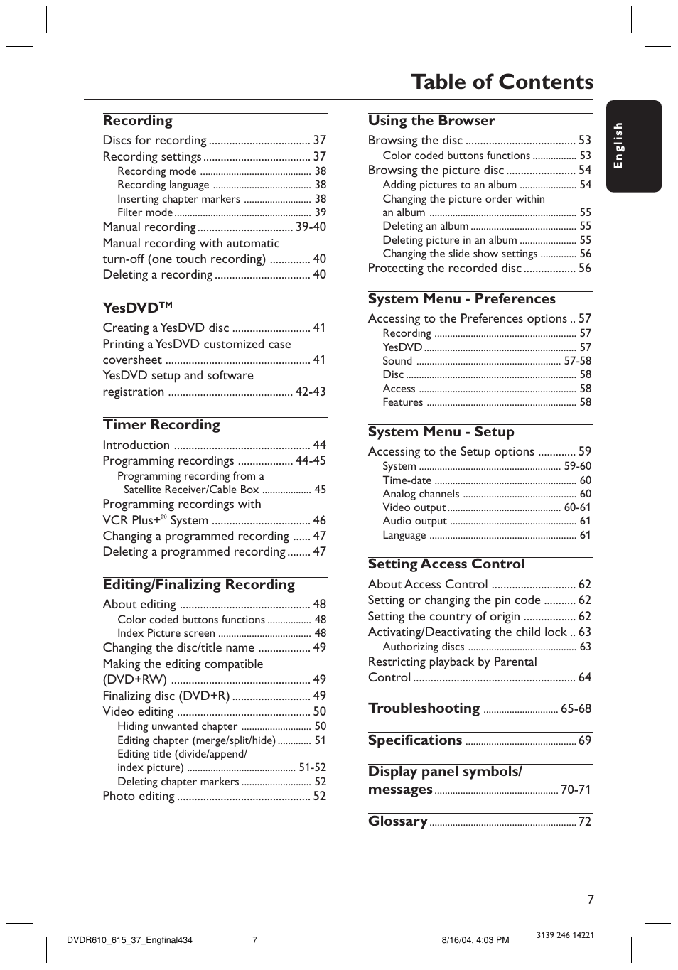 Philips DVDR615 User Manual | Page 7 / 74