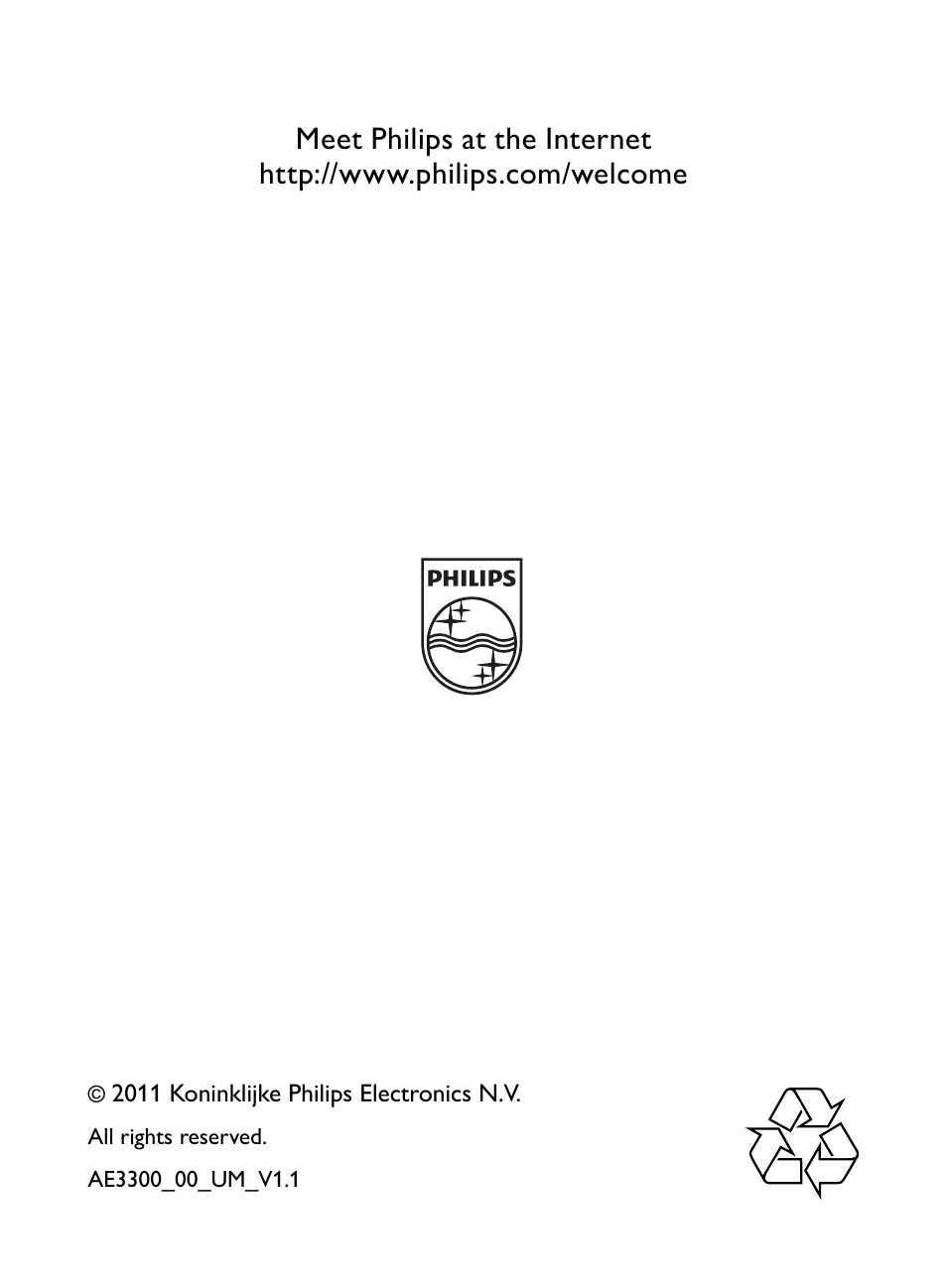 Philips AE3300 User Manual | Page 13 / 13