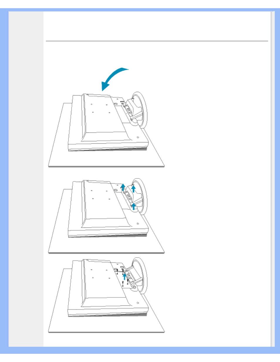 Montaje según estándar vesa, Montaje, Según estándar vesa | Philips 230W5 User Manual | Page 68 / 100