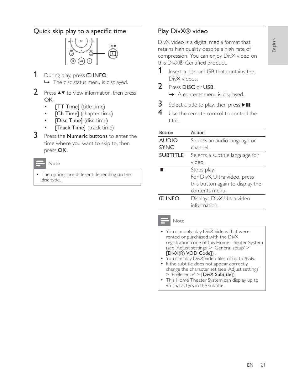 Philips HTS3181 User Manual | Page 21 / 38